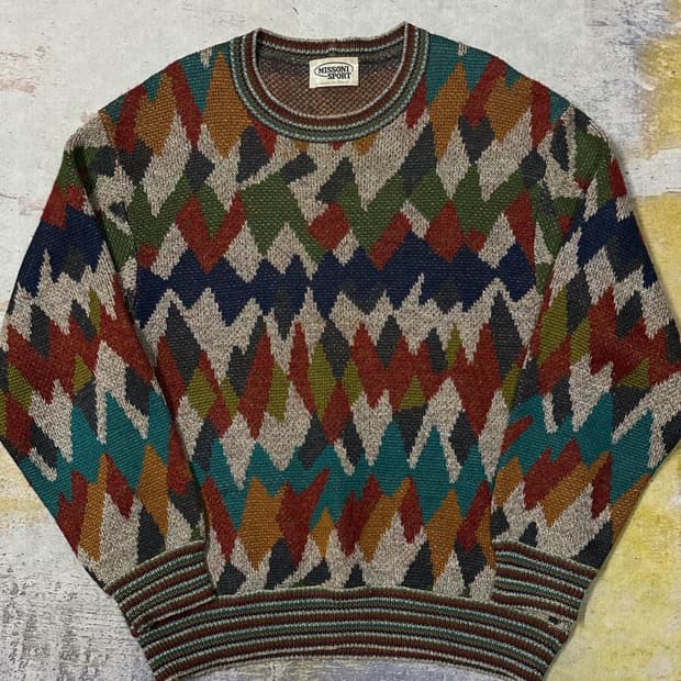 미쏘니 유니크패턴 니트 XL