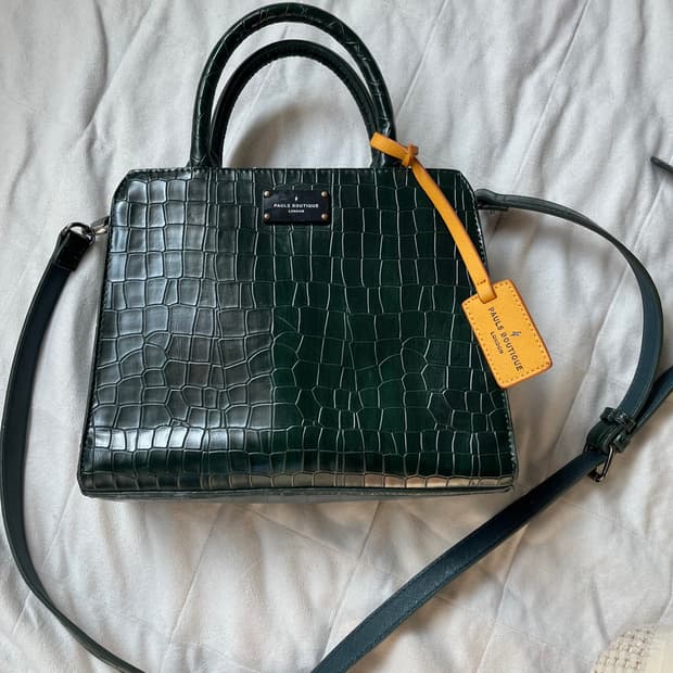 폴스부띠끄 런던 딥그린 크로코백