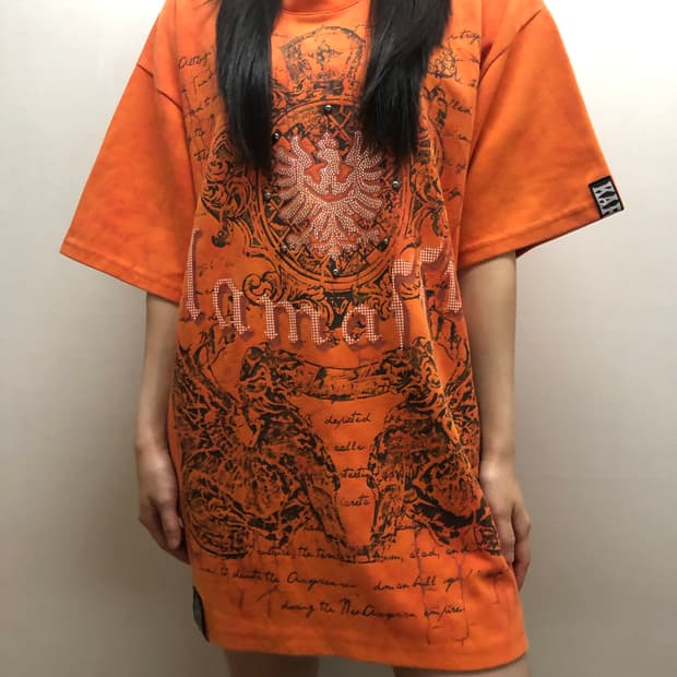 빈티지 카레타 오렌지 반팔
