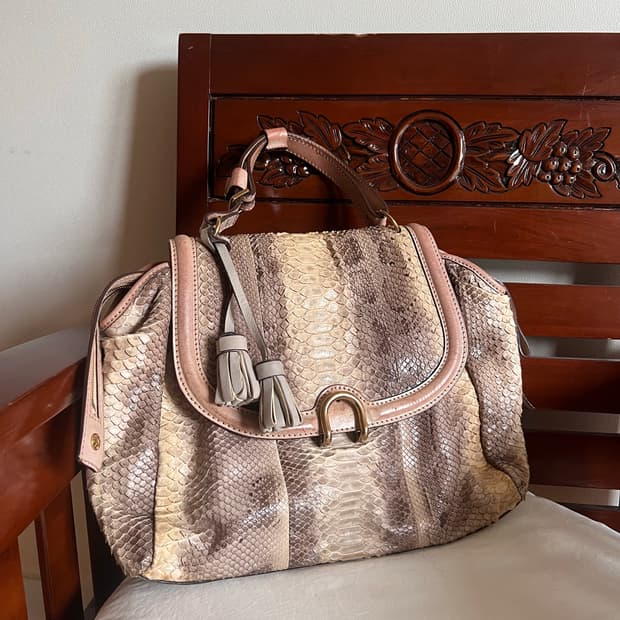 Andrea mabiani Real Anaconda Tassel Bag 