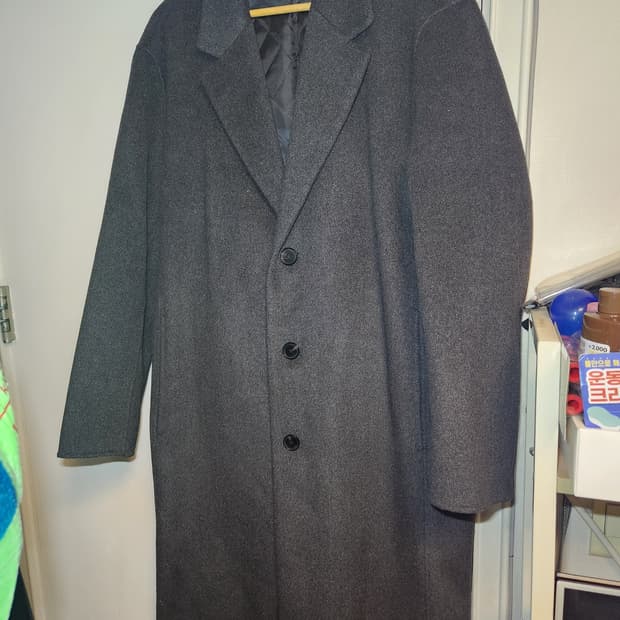 지오지아 캐시미어(31%) 블렌디드 오버 롱코트 M