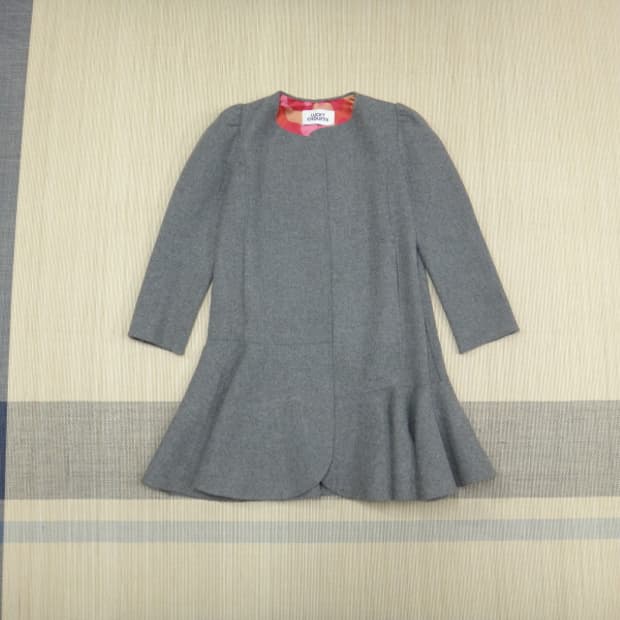 (36) 럭키슈에뜨 LUCKY CHOUETTE 셔링 울 코트