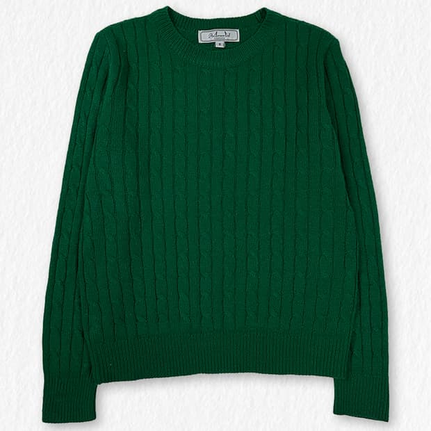 앤더슨벨 케이블 니트 그린