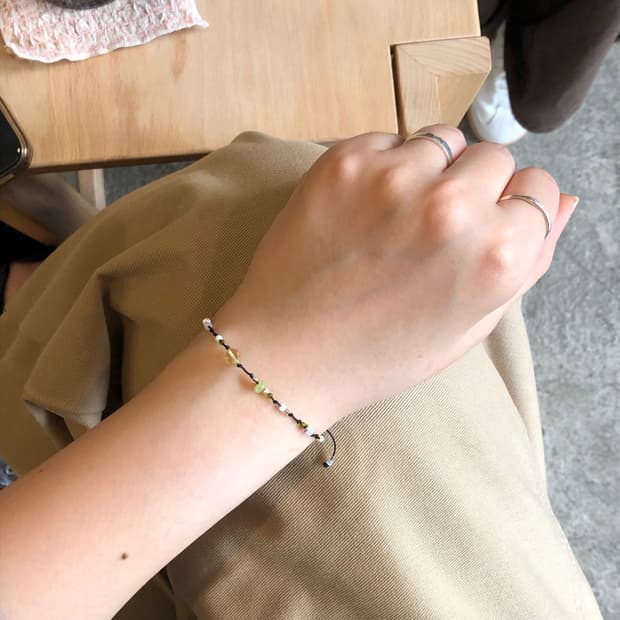 [handmade] at0 '여름아 천천히 와줘' 원석비즈실팔찌