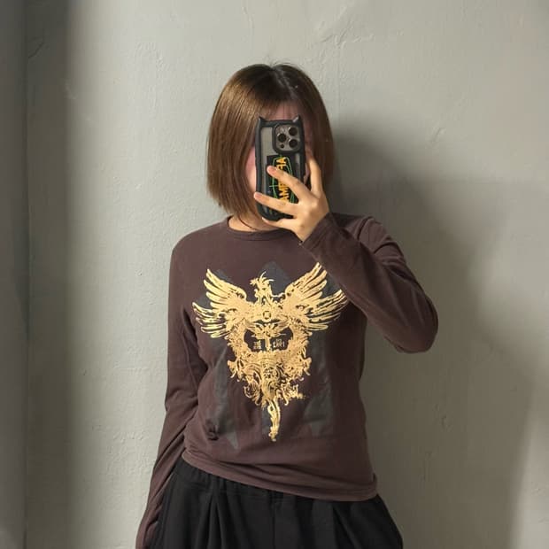 y2k printing detail long sleeve