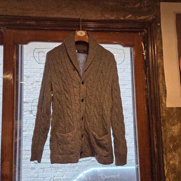 폴로랄프로렌 케이블 숄칼라디건