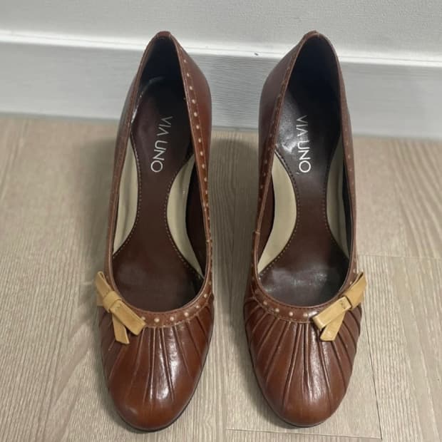 핀터깔 빈티지 모리 웨지힐 펌프스