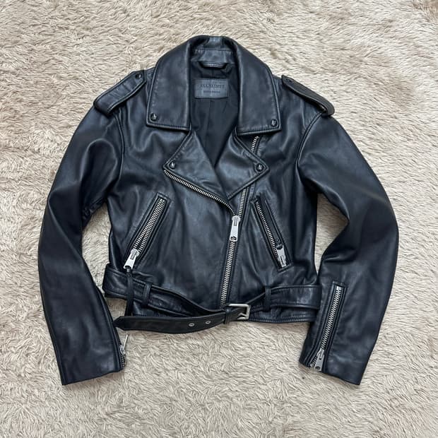 올세인츠 앤더슨 바이커 양가죽 자켓