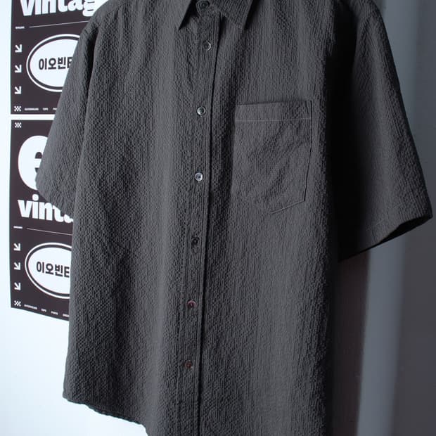 (L-XL) 엔도어 반팔 카라 티셔츠 셔츠 남방 시어서커-H3H33794