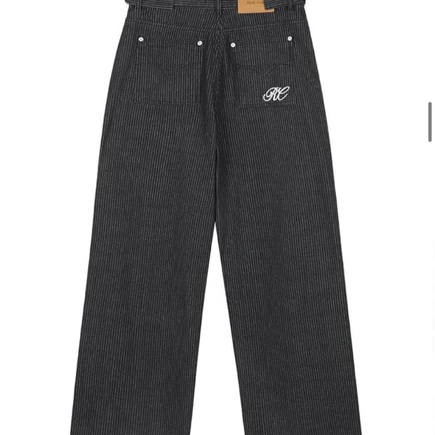 락케이크 RC Stripe Wide Pants - Black