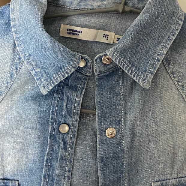 빈티지 무드 데님 셔츠