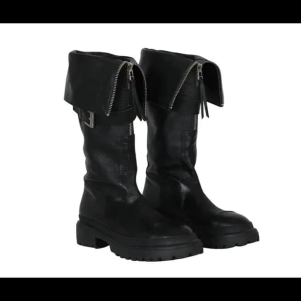 보헤미안서울 폴디드 벨트 롱부츠 235