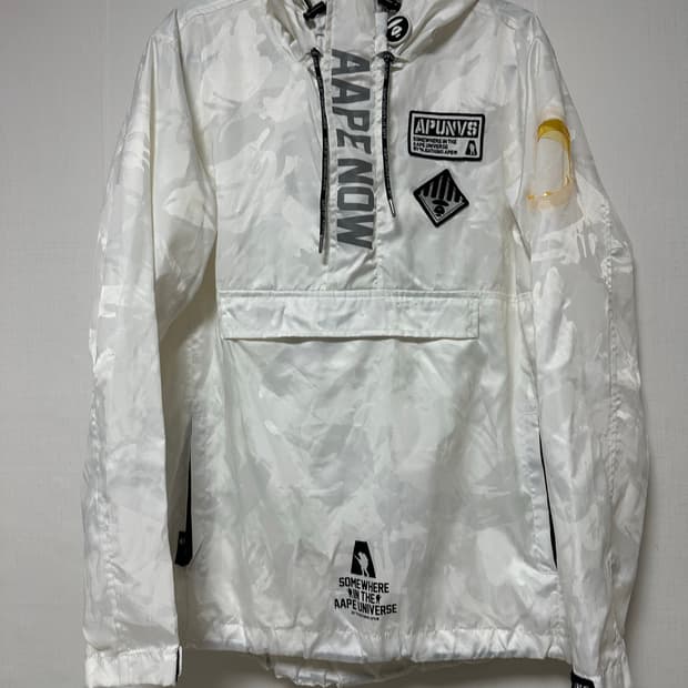 AAPE BY A BATHING APE 화이트 카모 아노락 L사이즈