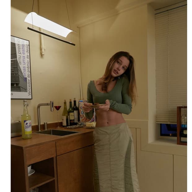 Mermaid-Line Windbreaker Skirt_Mlnt