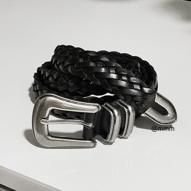 웨스턴 위빙 짜임 레더 벨트