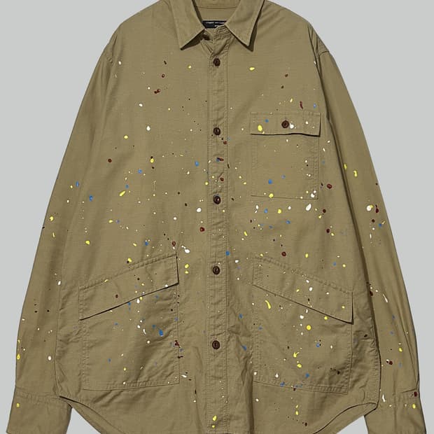 꼼데가르송 옴므 페인팅 셔츠 자켓