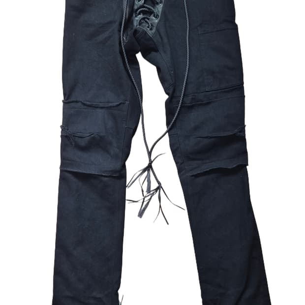 If six was nine lace up denim