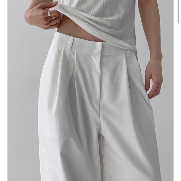 매니크 바스미 핀턱 와이드 슬랙스 S