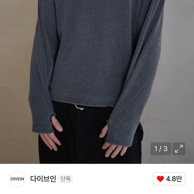 다이브인 divein 페플서 롱슬리브