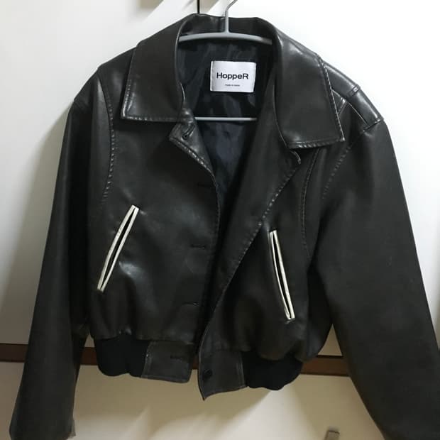 가죽 봄버자켓