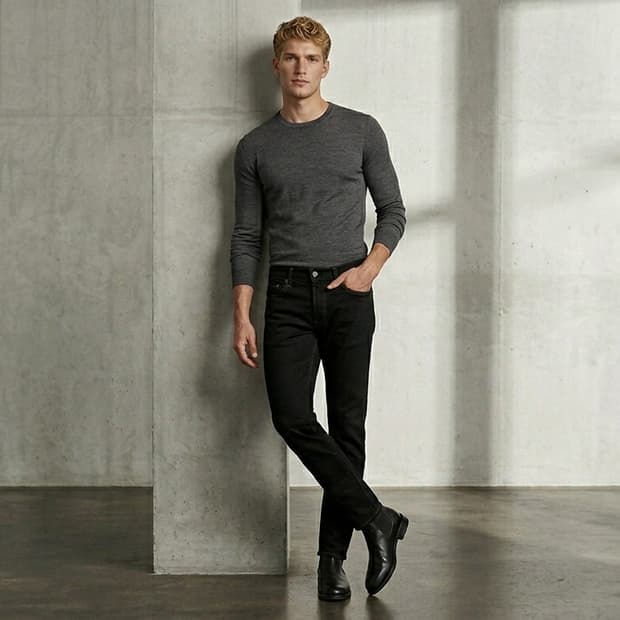 [A급] 리바이스 502 테이퍼드 블랙진 (W32 L32)