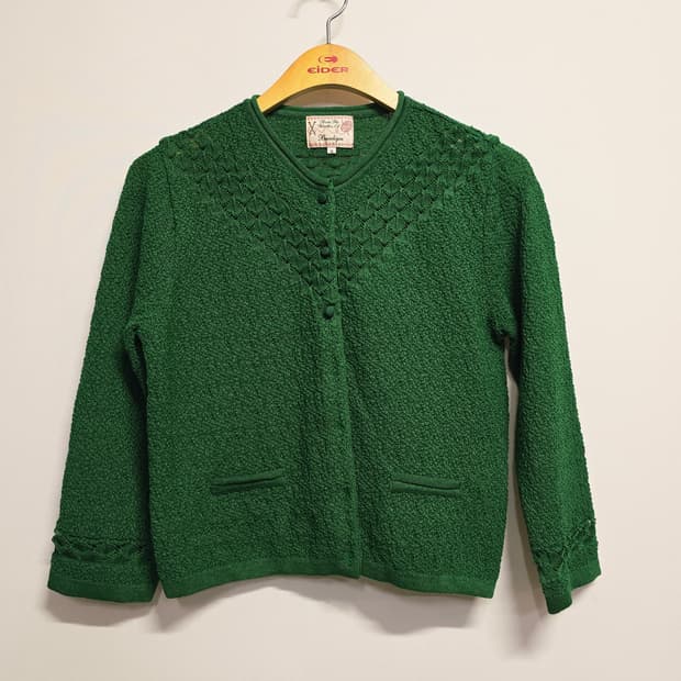 비꼴리끄 그린 숏 가디건m