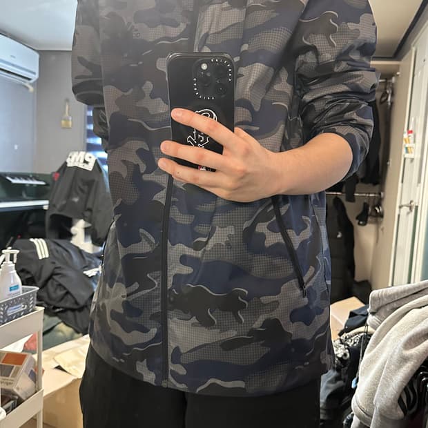 아디다스 카모 바람막이 XL