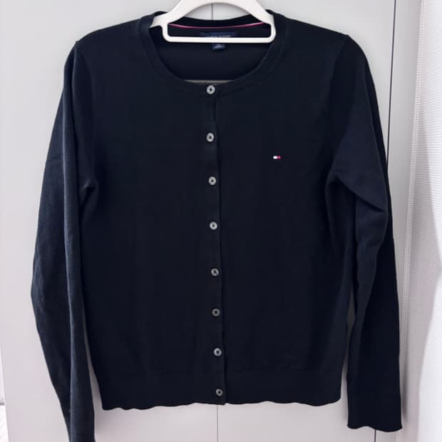 타미힐피거 여성 가디건 S 검정색