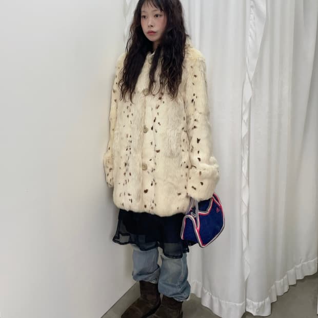 vintage 리버시블 퍼 자켓