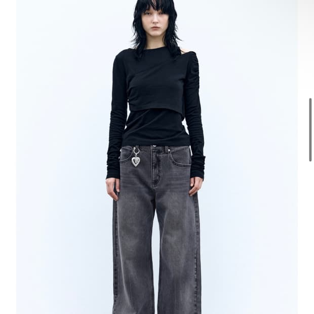 인사일런스우먼 레이어드 셔링 롱슬리브