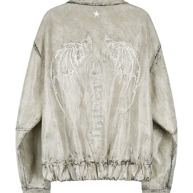 본네 레더 자켓 아이보리