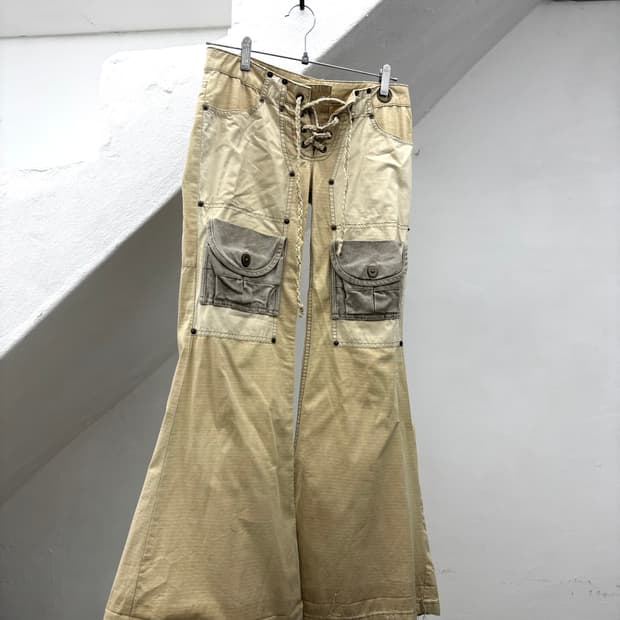 G.O.A desert nomad lace-up flared cargo