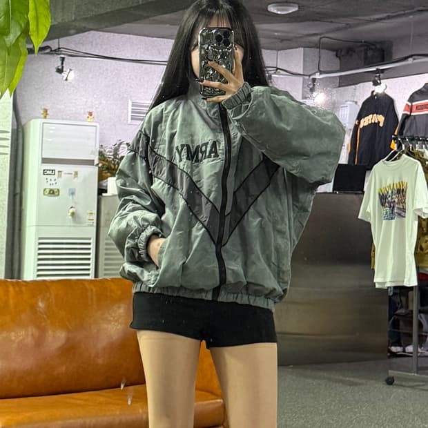 미군 ARMY 자수 올드스쿨 바람막이 자켓 B4672