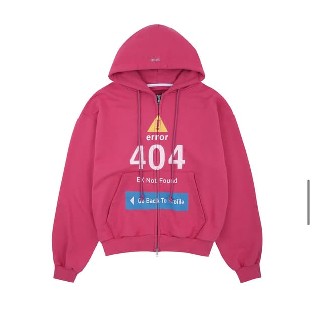 그레일즈 404 에러 후드집업 핑크