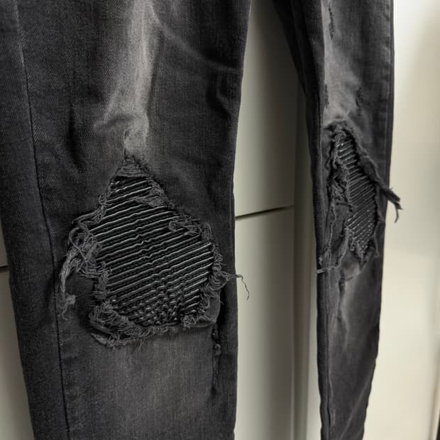 아미리 mx1 레더패치 진 복각팬츠