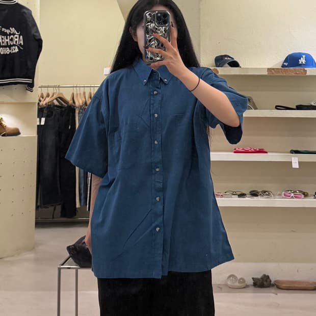 폴로랄프로렌 투포켓 블루 반팔 셔츠 U1262