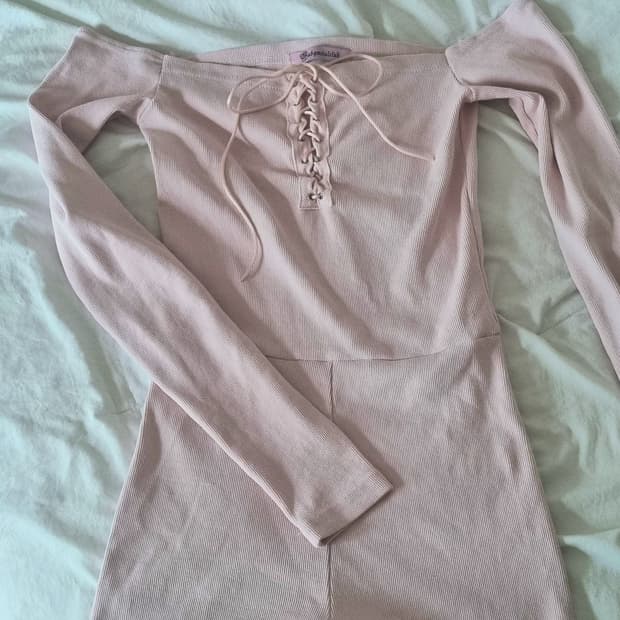 Babymetalclub 베이비메탈클럽 베메클 레이스업 롬퍼 갸루 핑크