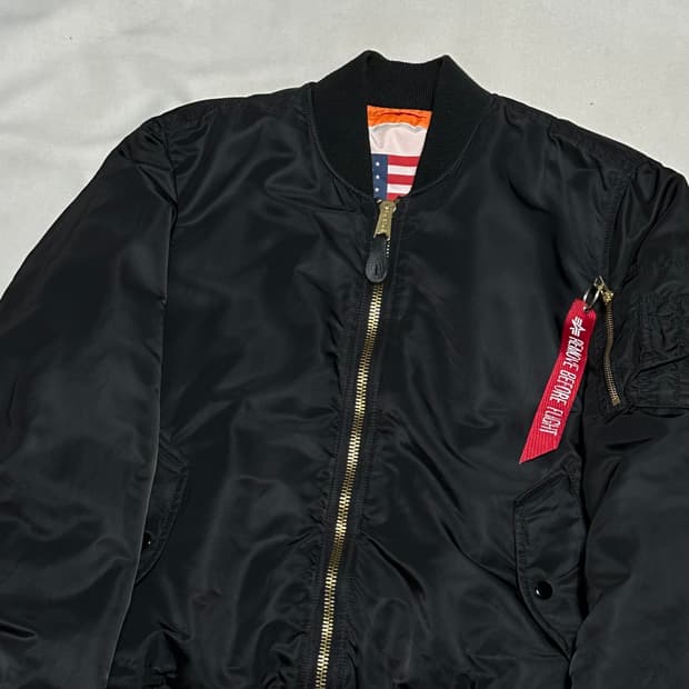 M 알파인더스트리 리버시블 ma-1 항공 자켓