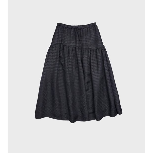 데어드 WAVE YOKE SHIRRING SKIRT