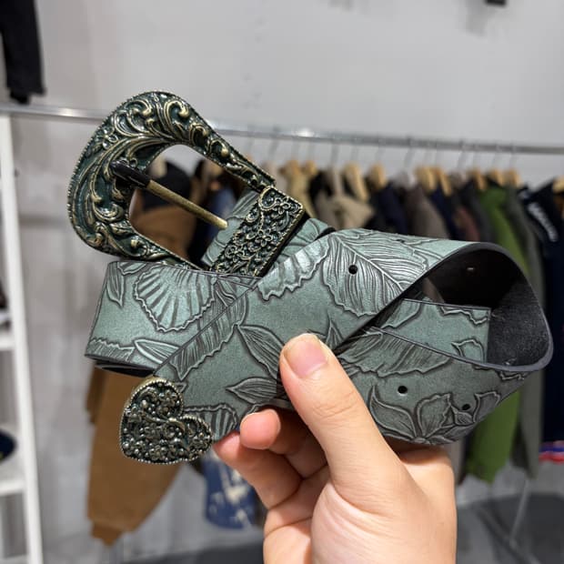 빈티지 청색 벨트