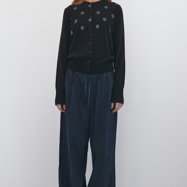 엔조블루스 펀칭 코튼 투웨이 밴딩 팬츠 (Navy)