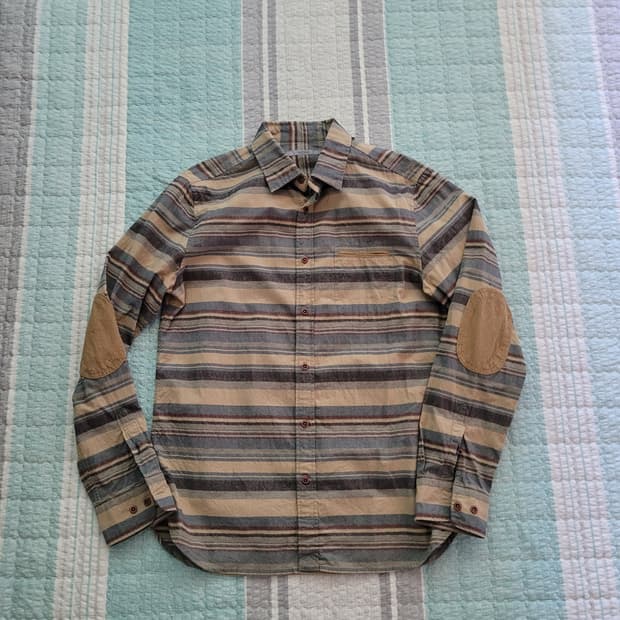 시리즈 Series 에스닉 스트라이프 간절기 체크셔츠 100사이즈