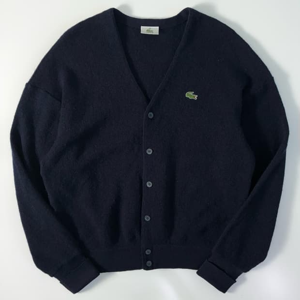 Lacoste  라코스테 자수 울 니트 가디건