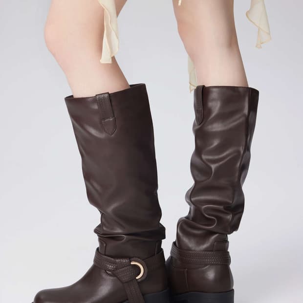 CIDER 하이 부츠 브라운