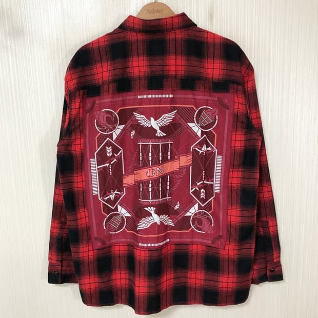 BTS 방탄소년단 'ON' 플란넬 체크셔츠 L