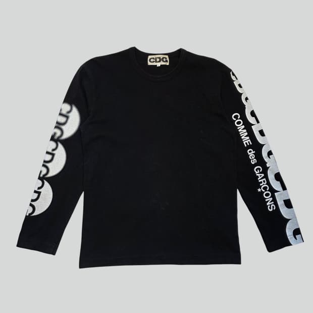 [L]꼼데가르송 CDG 블랙 암로고 롱슬리브
