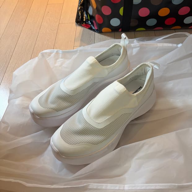 살로몬 꼼데가르송 슬립온 플랫폼 화이트 280 새상품