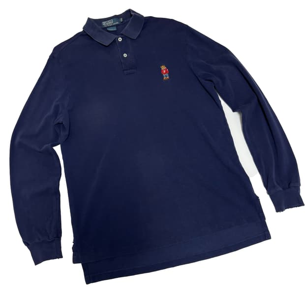 폴로 랄프로렌 폴로 베어 커스텀 핏 롱슬리브 카라 티셔츠