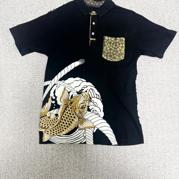 •Japanese 오리엔탈 コイ(잉어) 반팔 카라티