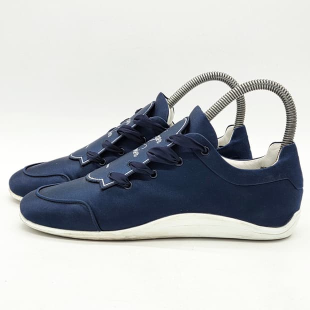 로저비비에 우먼스 새틴 로고 스니커즈 네이비 (36)